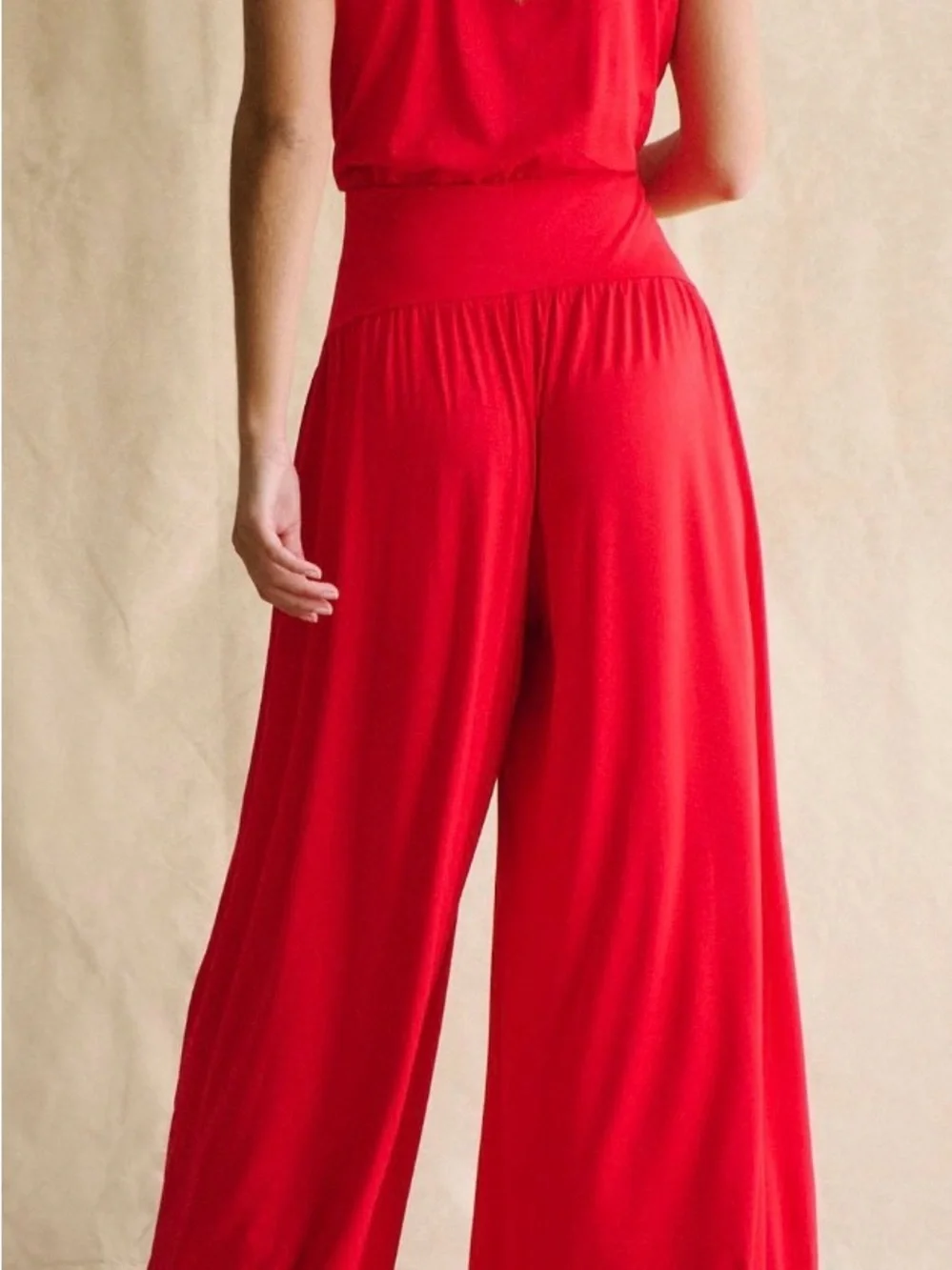 Free People Red royals one piece wide leg - Picture 7 of 7